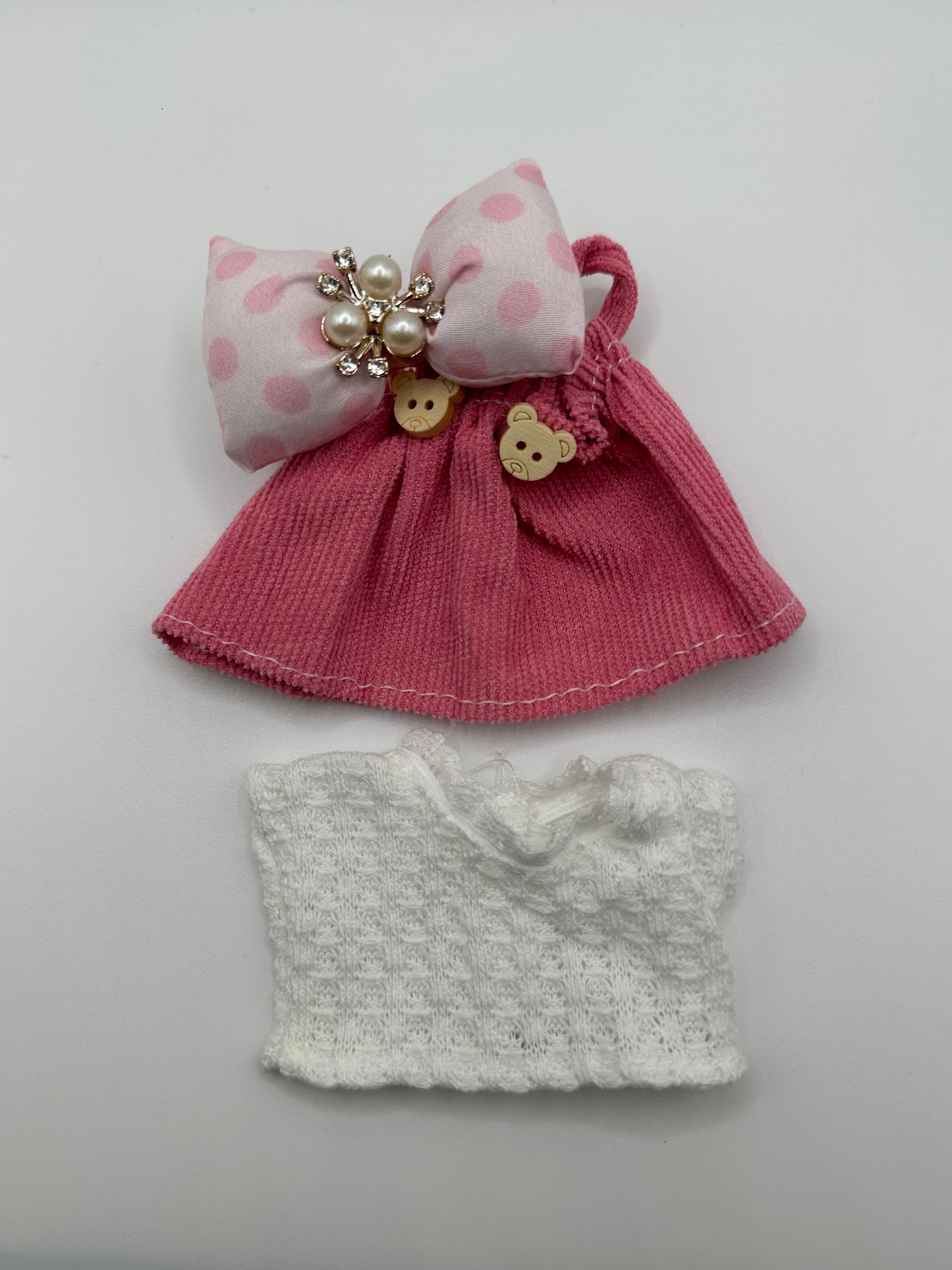 Labubu Pink Bear Dress Set (3pc)