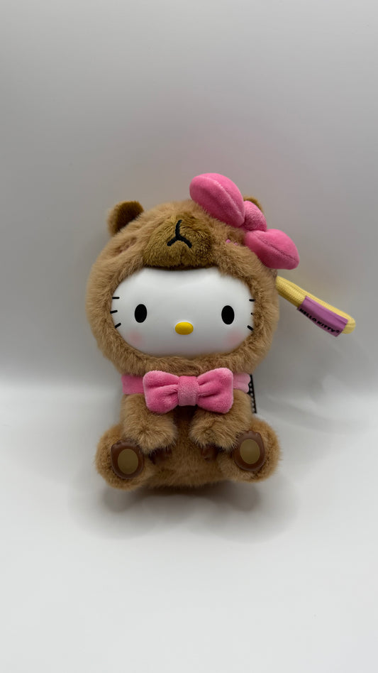 Hello Kitty Capybara Plush Keychain