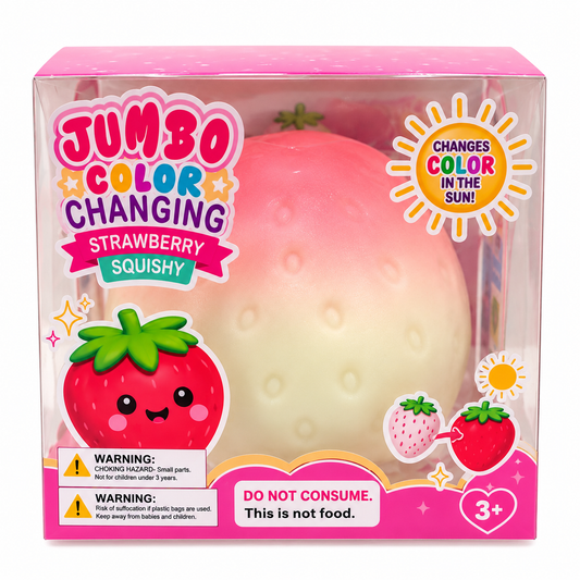 Jumbo Color Changing Strawberry Squishy