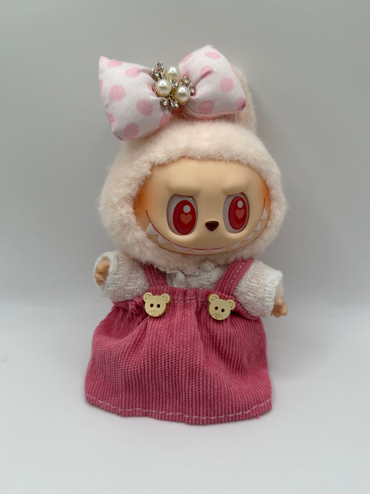 Labubu Pink Bear Dress Set (3pc)