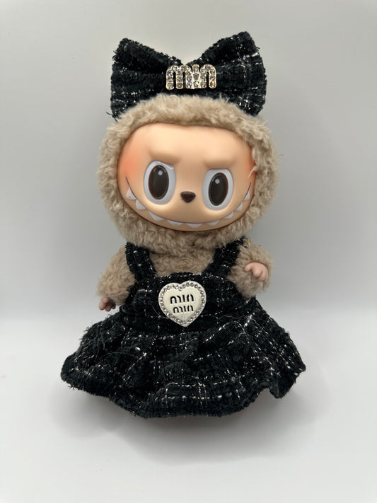 Labubu Miu Miu Inspired Dress Set (Black)