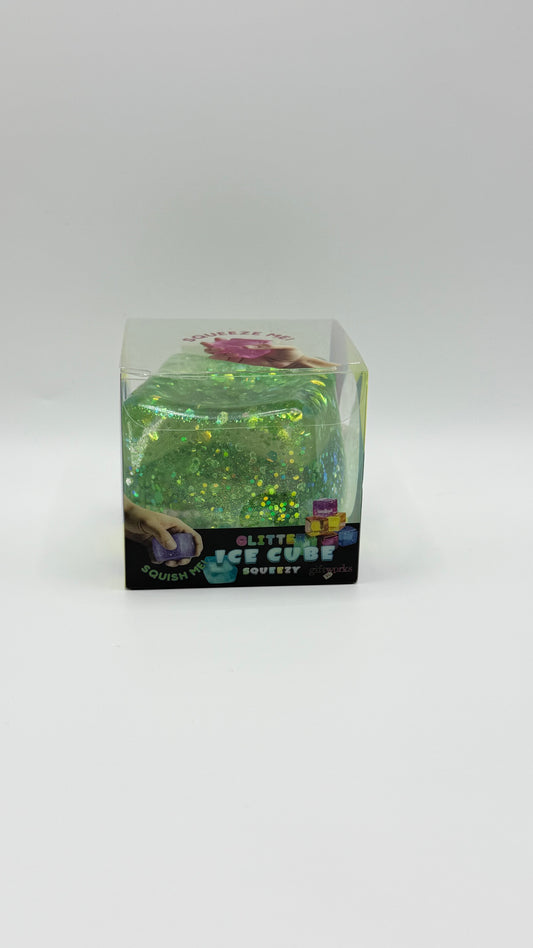 Green Glitter Cube Squishy